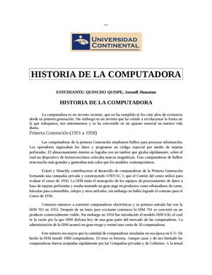 Historia de la Computadora