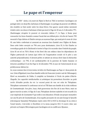 Le pape et l'empereur