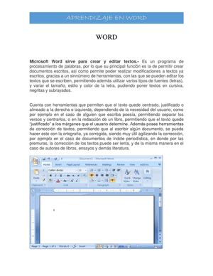 Aprendizaje En Word
