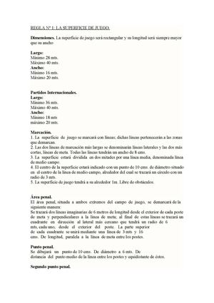 Reglas del Microfútbol