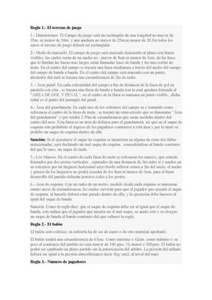 Reglas del futbol