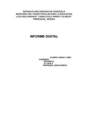 Informe Digital De Matematica