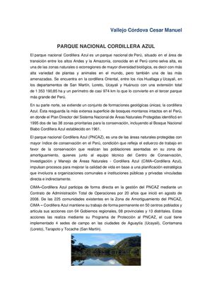 Parque Nacional Cordillera Azul