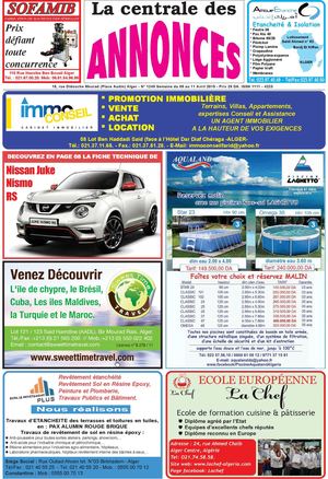 La Centrale des Annonces N° 1245 Semaine du 05 au 11 Avril 2015