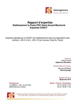 Rapport expertise La Poste Pdc St Amand Montrond 080114