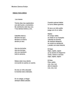 Rimas para niños