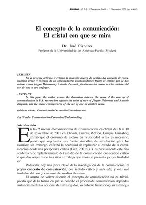 El Concepto De La Comunicacion