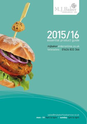 M J Baker Product Guide A4 2016