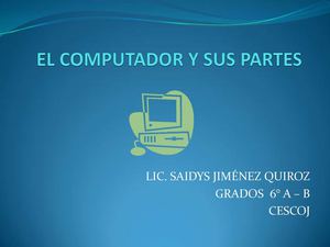 El Computador Y Sus Partes