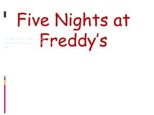 Five Nights At Freddy’s
