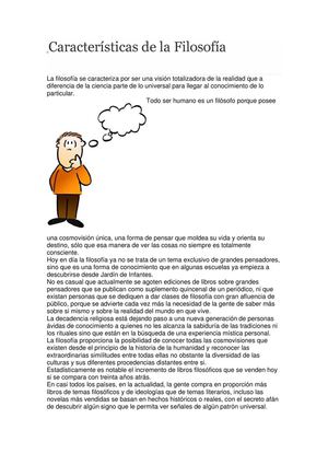 Características De La Filosofía