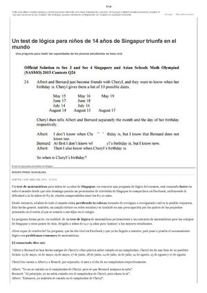 El Periodico 20150415 Test De Logica Singpaur Enunciado
