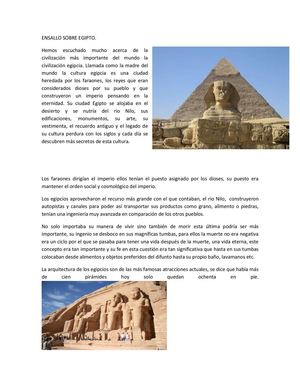 Ensallo Sobre Egipto