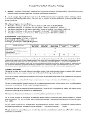 Regulamento Completo Promoção Amor De Mãe