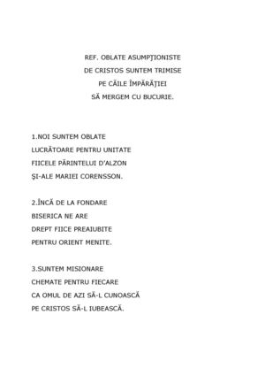 Versuri Cântec Oa Jubileu