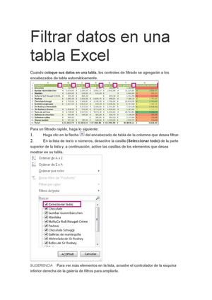 Filtrar Datos En Una Tabla Excel
