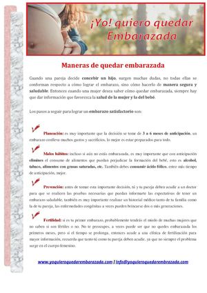 Maneras De Quedar Embarazada