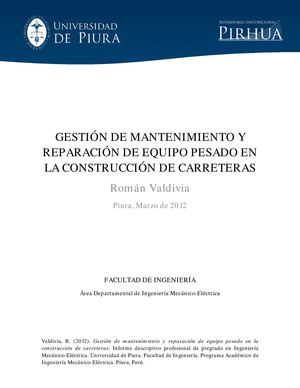 Mantenimiento De Equipo Pesado
