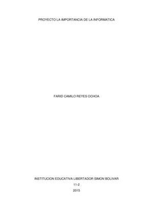 Proyecto La Importancia De La Informatica