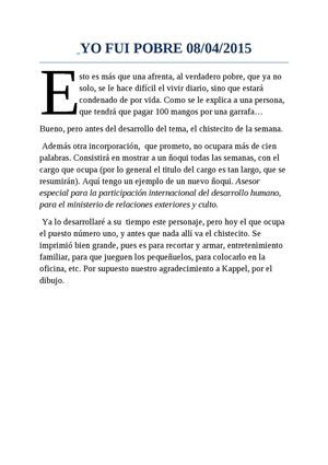 Yo Fui Pobre 08 (Neutrino)