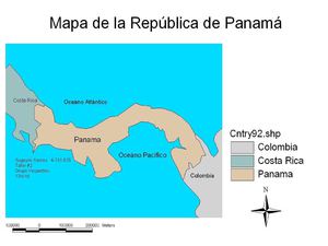Mapa de la República de Panamá