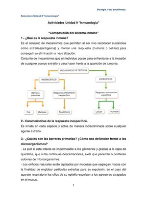 Soluciones Actividades Inmunología