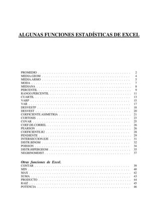 Funciones Estadisticas De Excel