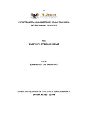 Informe Analisis Del Puesto