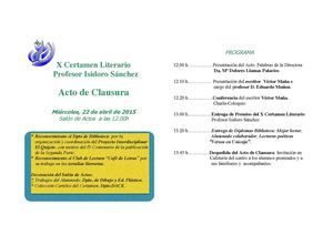 X Cl Programa Clausura 1