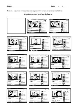 Sequência Principe Orelhas Burro Desenhos