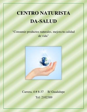 Portafolio De Centro Naturista Da Salud