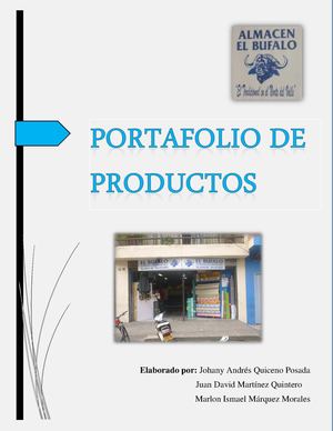 Portafolio De Almacen El Bufalo
