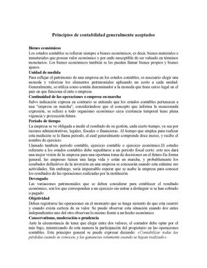 Principios De Contabilidad Generalmente Aceptados
