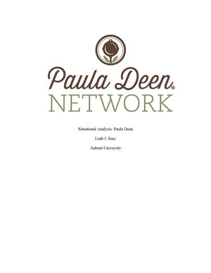 Situational Analysis- Paula Deen