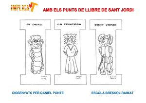 Plantilla punts de llibre Sant Jordi. EBM