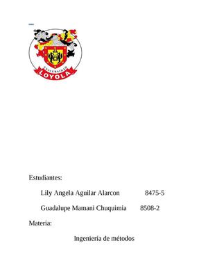 Estudio Del Tiempo Estandar