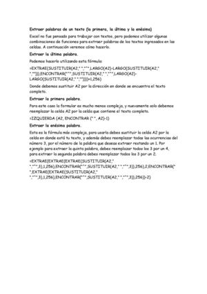 Extraer Funcion Texto