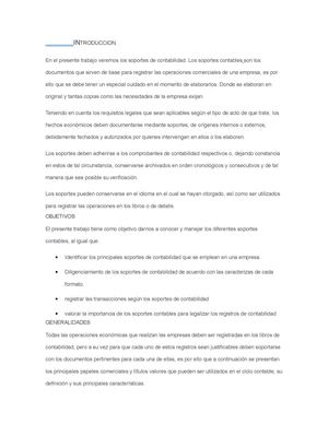 Ejercicios Y Definiciones De Soportes Contables