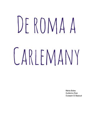 De L'imperi Romà A L'imperi Carolingi