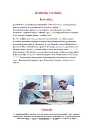Informática Y Medicina