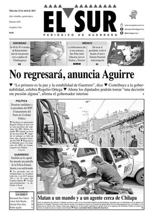 El Sur Miercoles 22042014