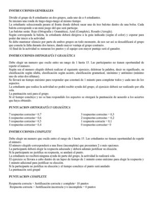 Instrucciones Generales