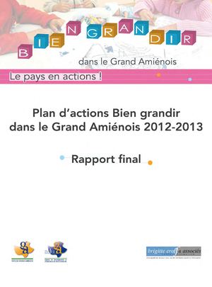 Plan d'actions Bien grandir dans le Grand Amiénois 2012-2013. Rapport final