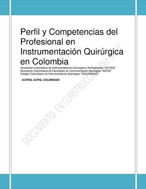 Profesional Instrumentador Quirurgico Octubre 2012