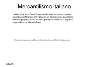 Mercantilismo Italiano
