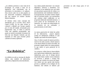 La Robótica, Triptico