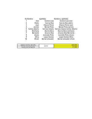 Nomina Salarial Estudiante Pablo