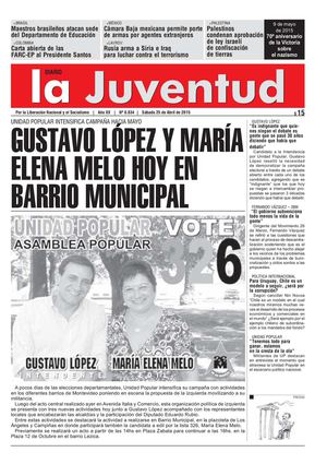 GUSTAVO LÓPEZ Y MARÍA ELENA MELO HOY EN BARRIO MUNICIPAL