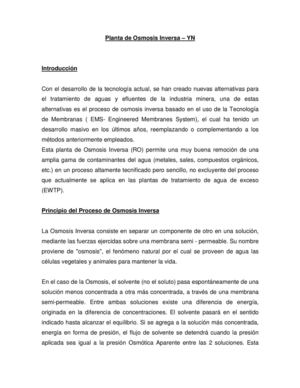 Planta De Osmosis Inversa