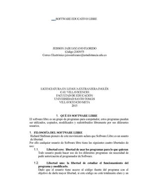 Software Educativo Libre